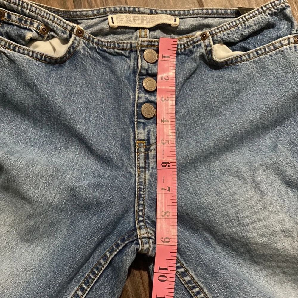 Express Hispter light wash flare jeans vintage 3/4